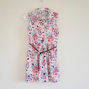 Carter's Pink Floral Dress with Belt 4T